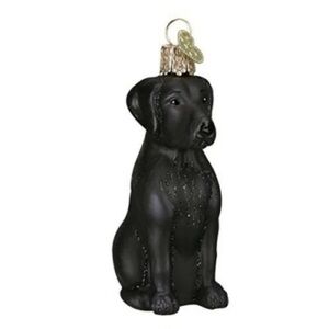 Old World Christmas BLACK LABRADOR Glass Ornament With Box‎ NEW